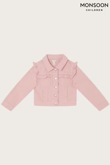 Monsoon Pink Frill Twill Jacket (231890) | £34 - £39