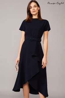 Phase Eight Blue Mylee Belted Dress