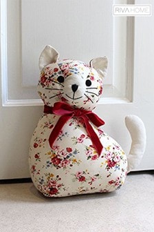 Vintage Floral Cat Doorstop by Riva Home