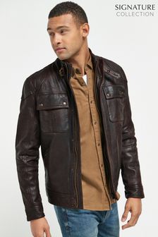 Maceoo Leather Lay Brown in Black for Men Mens Clothing Jackets Leather jackets 