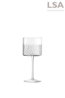 LSA International Set of 2 Clear Wicker Wine Glasses