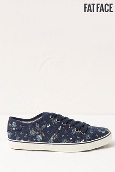 FatFace Blue Lola Floral Lace-Up Trainers (241996) | £35