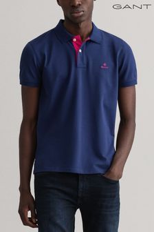 GANT Contrast Collar Blue Polo Shirt