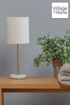 Village At Home Brass Bianco Table Lamp