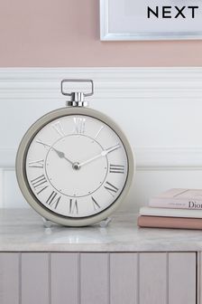 Charcoal Grey Pretty Vintage Mantel Clock (242963) | £25