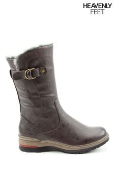 fur lined flat boots