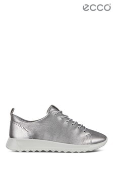 ECCO® Flexure Runner W Silver Tone Leather Lace Trainers (249883) | £120