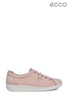 ECCO® Soft 2.0 Pink Leather Lace Shoes