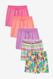 River Island Girls Teens Pink Multi Frill Hem Shorts Ages 5,6,7 11,12 New