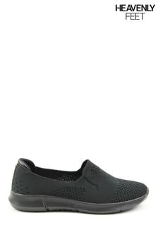 Heavenly Feet Holly Ladies Black Ath-leisure Shoes