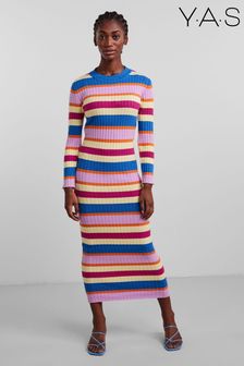 Y.A.S Multi Stripe Pergrine Fitted Knit Dress