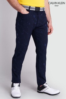 Calvin Klein Golf Blue Genius Four-Way Stretch Trouser Cracked Print