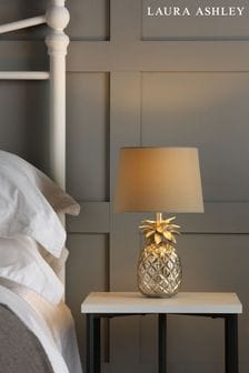 Gold Pineapple Table Lamp With Ivory Shade