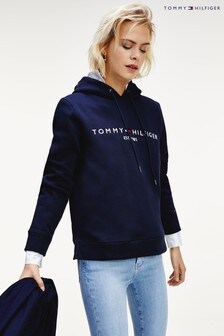 tommy hilfiger logo hoodie women's