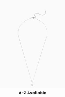 Sterling Silver Cubic Zirconia Initial Necklace (257434) | £22