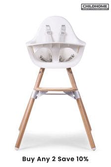 Highchair Evolu 2 In Natural And White By Childhome