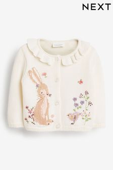 Ecru White Embroidered Baby Cardigan (0mths-2yrs) (261488) | £15 - £16