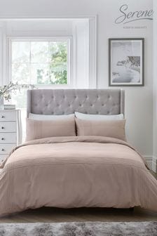 Serene Pink Amalfi Pin Tuck Duvet Cover and Pillowcase Set