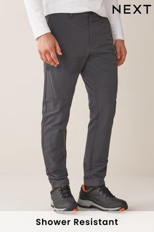 Dark Grey Slim Fit Shower Resistant Duratrek Walking Trousers (263363) | £30