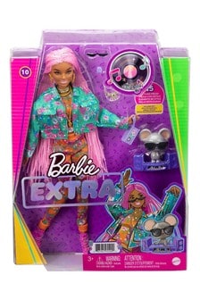 Barbie Extra Doll Pink Braids With Pet Mouse