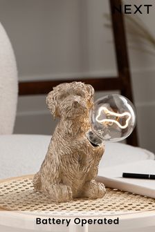 Wood Charlie The Cockapoo Dog Decorative Feature Light