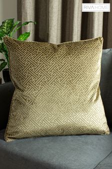 Riva Paoletti Gold Florence Embossed Polyester Filled Cushion
