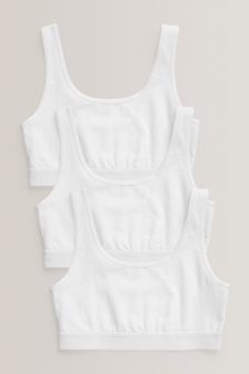 White 3 Pack Crop Tops (5-16yrs) (268154) | £9.75 - £13.75