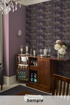 Violet Grey Garwood Grove Wallpaper