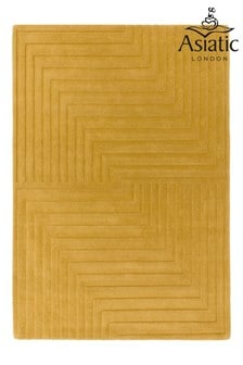 Asiatic Rugs Ochre Yellow Form Wool Rug