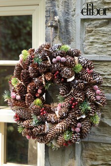 Dibor Brown Frosted Berries Wreath (269379) | £32