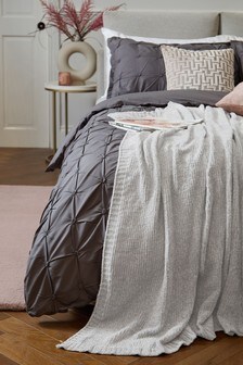 Silver Grey Supersoft Luxe Chenille Throw