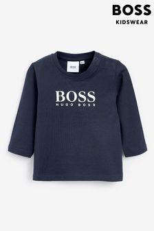BOSS Navy Logo Long Sleeve T-Shirt (270896) | £36 - £41