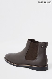river island black suede chelsea boots