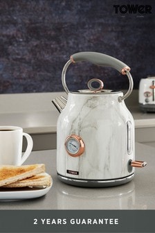 Tower White Marble Effect Kettle (271828) | £60