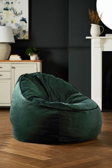 Bottle Green Opulent Velvet Bean Bag Chair