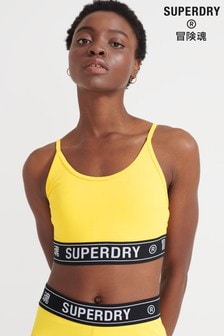 Superdry Yellow Sport Training Logo Bra