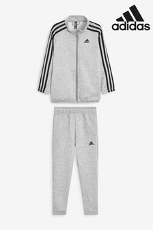 adidas Grey Junior Fitted TRACKSUIT (273993) | £38