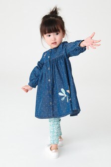 Mouse Embroidered Dress And Leggings Set (3mths-7yrs)