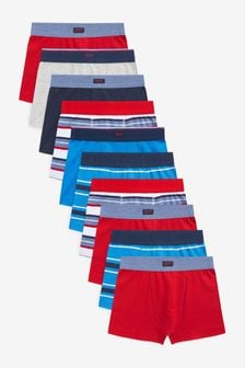 Red/Blue 10 Pack Trunks (2-16yrs) (276887) | £27 - £32