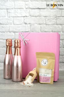 Le Bon Vin Sparkling Rose Gold Bath Night Gift Set