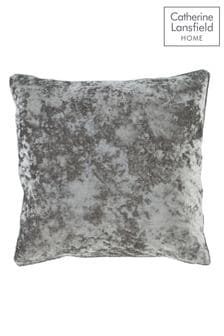Catherine Lansfield Silver Crushed Velvet Cushion