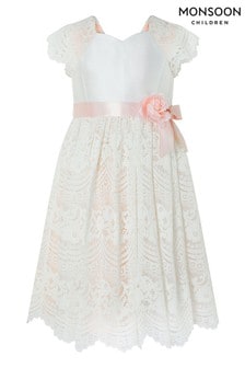 monsoon white flower girl dresses