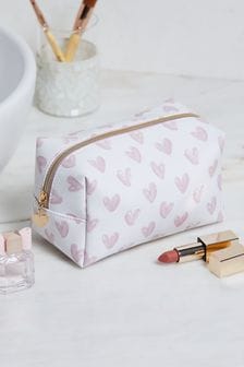 Heart Print Make-Up Bag