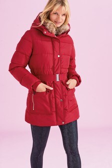 Ladies red coat next