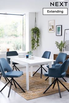 White Mode Gloss 4 to 6 Seater Extending Dining Table (282790) | £299