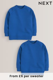 Blue 2 Pack School Crew Sweaters (3-16yrs) (282839) | £16 - £28