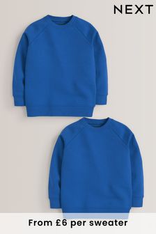 Blue 2 Pack Crew Neck School Sweater (3-17yrs) (282839) | £16 - £28
