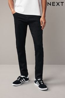 Solid Black Skinny Fit Ultimate Comfort Super Stretch Jeans (283380) | £30