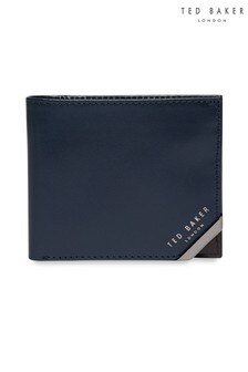 Ted Baker Korning Blue Leather Bifold Wallet