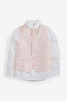 Wedding Waistcoat, Shirt And Tie Set (12mths-16yrs)